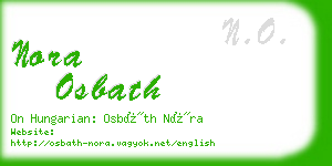 nora osbath business card